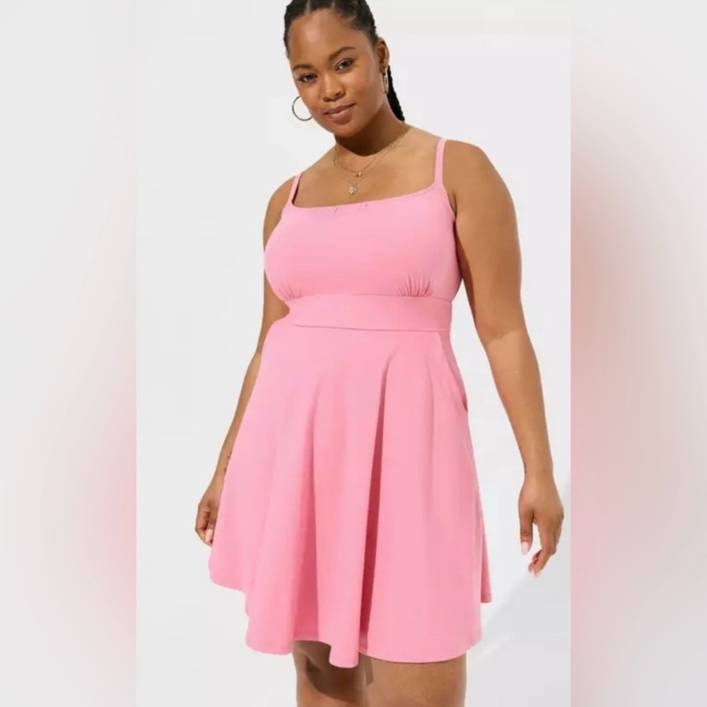 3X Torrid Mini Foxy Skater Tank Dress - Chateau Rose